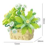 Green Blossom Mini Brick Flower Basket