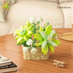 Green Blossom Mini Brick Flower Basket