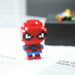 Spider-Man Marvel Super Hero Q5046 Micro Building Blocks mini figure with red mask, white eyes and blue outfit