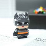 Batman DC Super Hero Q5047 Micro Building Blocks mini figure with dark cowl, pointed ears and black cape