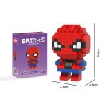 Spider-Man Marvel Super Hero Q5046 Micro Building Blocks mini figure with red mask, white eyes and blue outfit