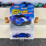 Ford 2017 GT blue diecast car with black wheels and working suspension – MSZ