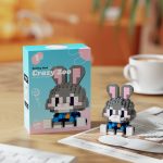 Judy Hopps Disney Zootopia Crazy Zoo 7352 Micro Building Blocks 272-piece grey rabbit figure with blue police outfit