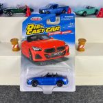 BMW Z4 M40i blue diecast car with black wheels, open-top cabin and working suspension – MSZ