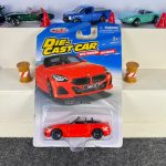 BMW Z4 M40i red diecast car with black wheels, open-top cabin and working suspension – MSZ