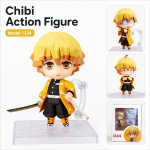 Zenitsu Agatsuma Demon Slayer Nendoroid style Model 1334 figure with sword, multiple face expressions and display stand