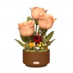 Blooming Rose Building Blocks 255-Piece Flower Set by EMUE