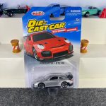 Porsche 911 GT2 RS grey diecast car with dark wheels, large rear wing and working suspension – MSZ
