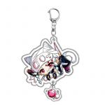 Tengen Uzui Demon Slayer acrylic character charm with jeweled headband, gem pendant and metal clasp