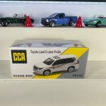 Toyota Land Cruiser Prado white 1:64 diecast SUV with alloy base and CCA box packaging