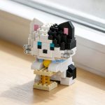 Black and White Cat Blocks 205-Piece Model with Scratching Post by LELE BROTHER