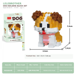 Chinese Rural Dog Building Blocks, Rural Dog Blocks, Brown Puppy Blocks, Dog Building Blocks, Mini Puppy Model, Animal Building Blocks, Pet Building Set, Dog Lover Gift, Lelebrother Blocks, W1526-05