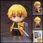 Zenitsu Agatsuma Demon Slayer Nendoroid style Model 1334 figure with sword, multiple face expressions and display stand