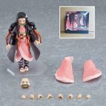 Nezuko Kamado 508DX articulated action figure with pink kimono, bamboo muzzle, interchangeable hands and display stand