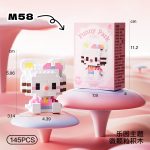 Hello Kitty Sanrio Micro Building Blocks, Hello Kitty Building Blocks, Sanrio Building Blocks, Hello Kitty Micro Blocks, Hello Kitty Mini Figure, Hello Kitty Blocks, Micro Building Blocks, Mini Building Blocks, Hello Kitty Block Figure, 145PCS Building Blocks, DIY Hello Kitty Building Set, Sanrio Collectibles, Cute Character Building Blocks, Hello Kitty M58, M58