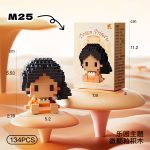 Pocahontas Disney Princess Micro Building Blocks M25 134-piece mini figure with long black hair and orange-toned outfit