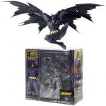 Batman Amazing Yamaguchi Style articulated action figure with black wing cape and gold utility belt