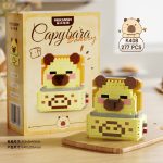 Capybara K408 Micro Building Blocks 277-piece mini figure in yellow toast box design