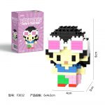 Nico Robin One Piece Anime F3032 Micro Building Blocks mini figure with black hair, pink sunglasses and blue top