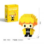 Zenitsu Agatsuma Demon Slayer Anime F3043 Micro Building Blocks mini figure with yellow-orange hair and yellow outfit