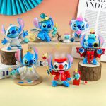 Stitch Collectible Figures blind box with six costume designs and Stitch Angel couple displays