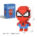 Spider-Man Marvel Super Hero F3029 Micro Building Blocks mini figure with red mask, white eyes and blue outfit