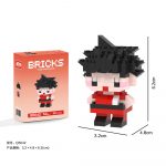 Goku Black Dragon Ball Anime Q5042 Micro Building Blocks mini figure with spiky black hair and red-black outfit