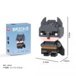 Batman DC Super Hero Q5047 Micro Building Blocks mini figure with dark cowl, pointed ears and black cape