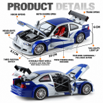 BMW M3 GTR E46 1:24 Diecast Model Car | CraftMartBD