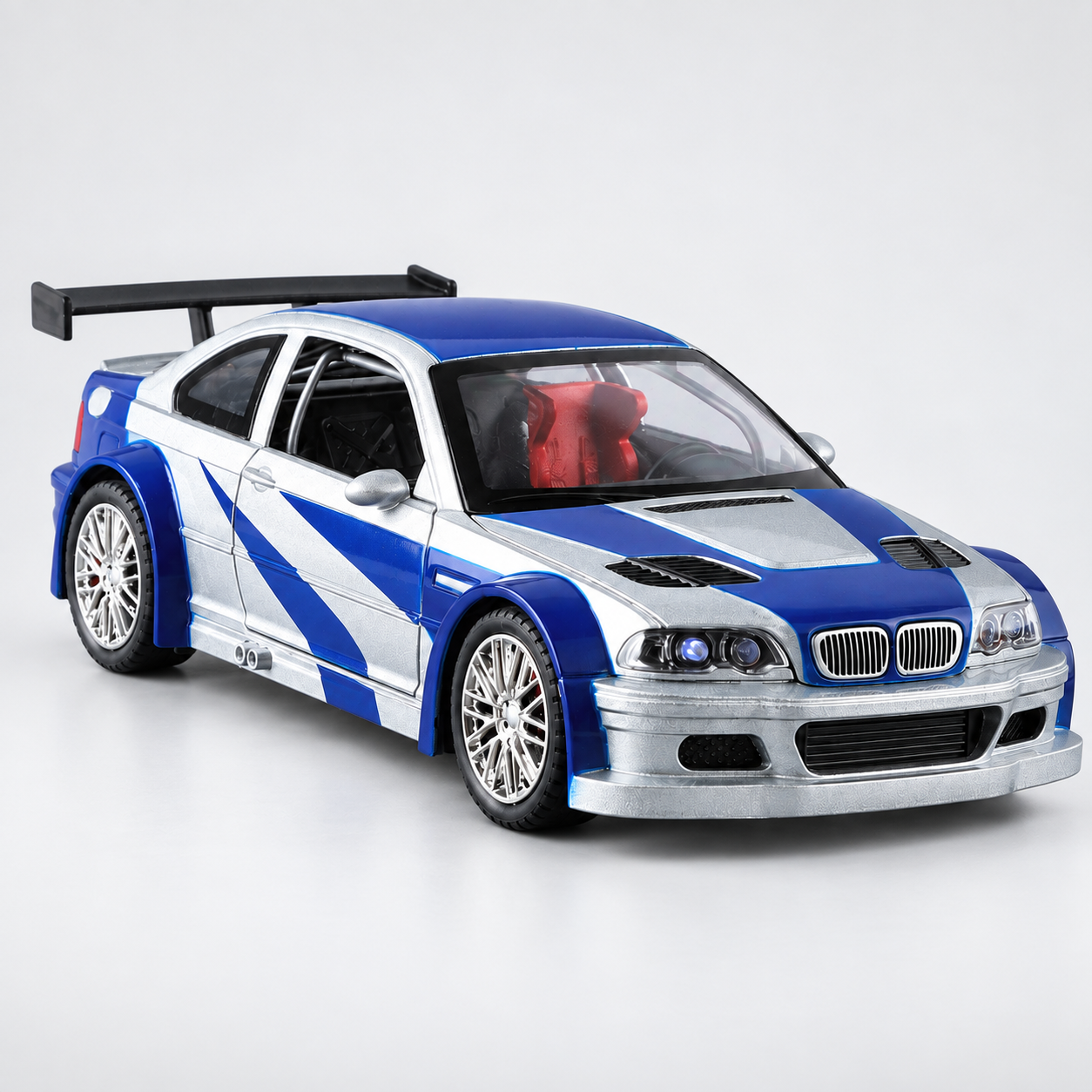 BMW M3 GTR E46 1:24 Diecast Model Car with Light & Sound