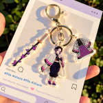 Shinobu Kocho Triple Keyring with Butterfly Charms