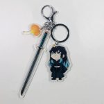 Muichiro Chibi Sword Keyring with Demon Slayer Logo