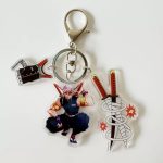 Tengen Uzui Triple Keyring with Three Acrylic Charms