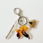 Zenitsu Lightning Sword Keyring with Yellow Haori Charm