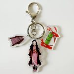 Nezuko Kamado Bamboo Keyring with Wooden Box Charm