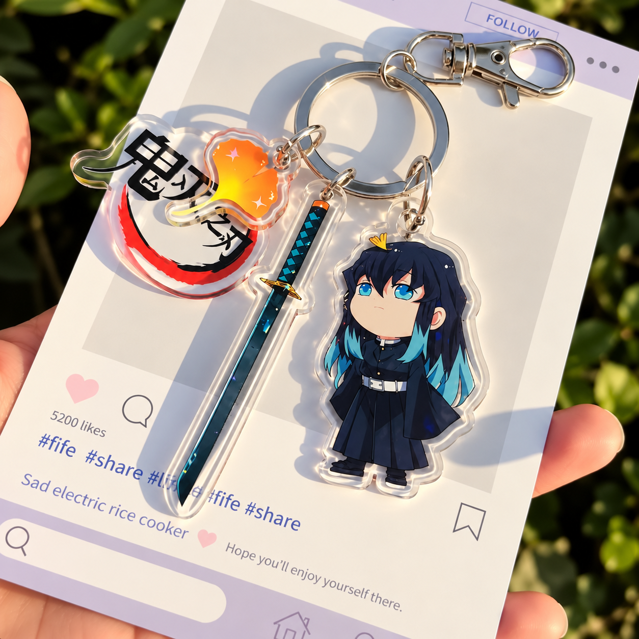 Muichiro Chibi Sword Keyring